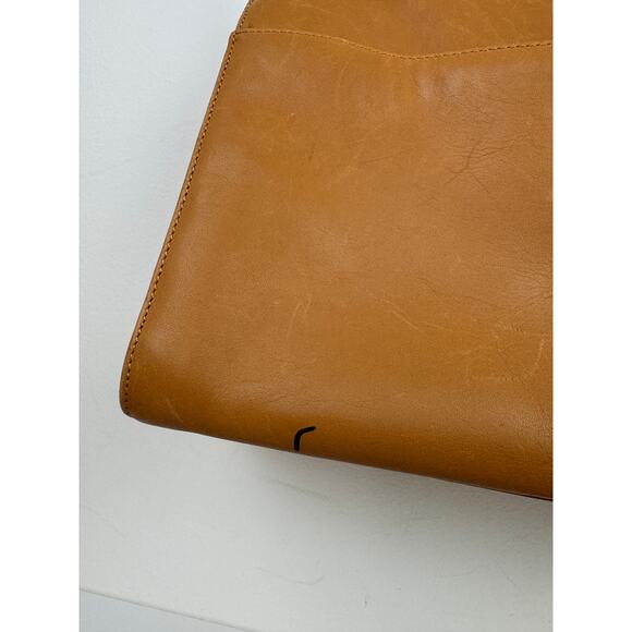 Vintage COACH Handbag Tan Leather Inner Pocket Magnetic Top Handle Crossbody Bag - Picture 11 of 15